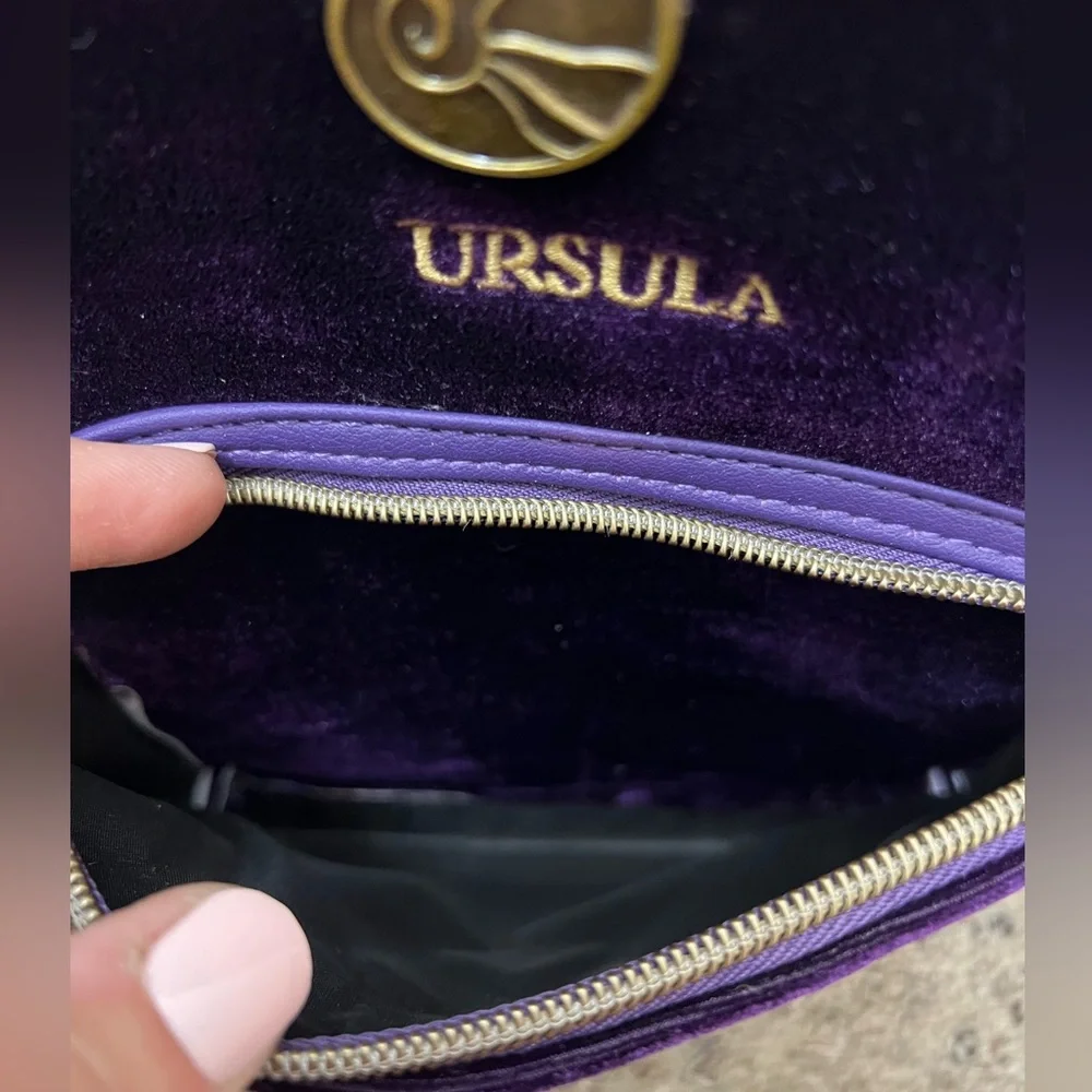 Loungefly Disney Villains Ursula Velvet Mini Backpack Purple